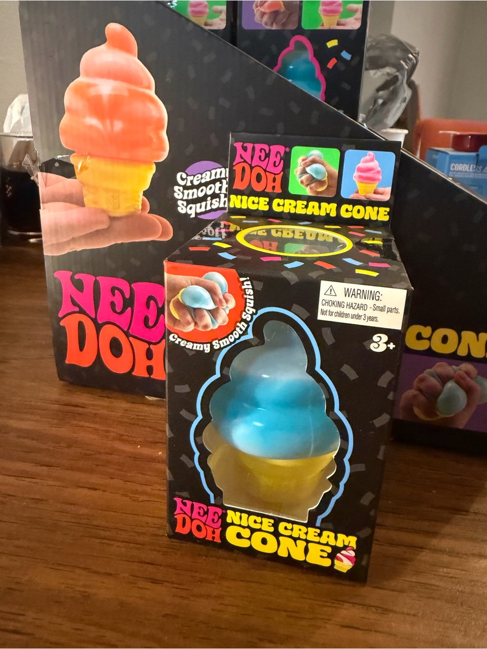 Blue & Yellow Nice Cream Cone Squishy Toy